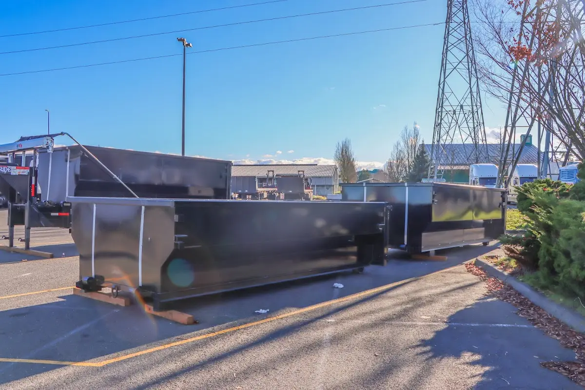 Roll-off dumpster ready for waste disposal at job site for Estate Cleanout Dumpster Rental in Detroit Lakes
